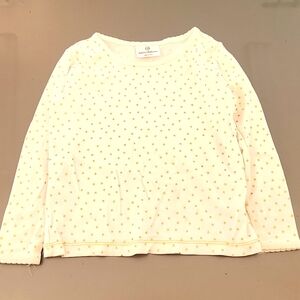 Hanna Andersson Long Sleeve Shirt with Golden Stars Girl 4T (100cm )